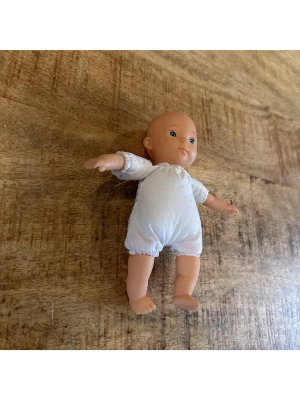 Vintage HK City Toys 6” Doll Blue Eyes Mini Baby Soft Body